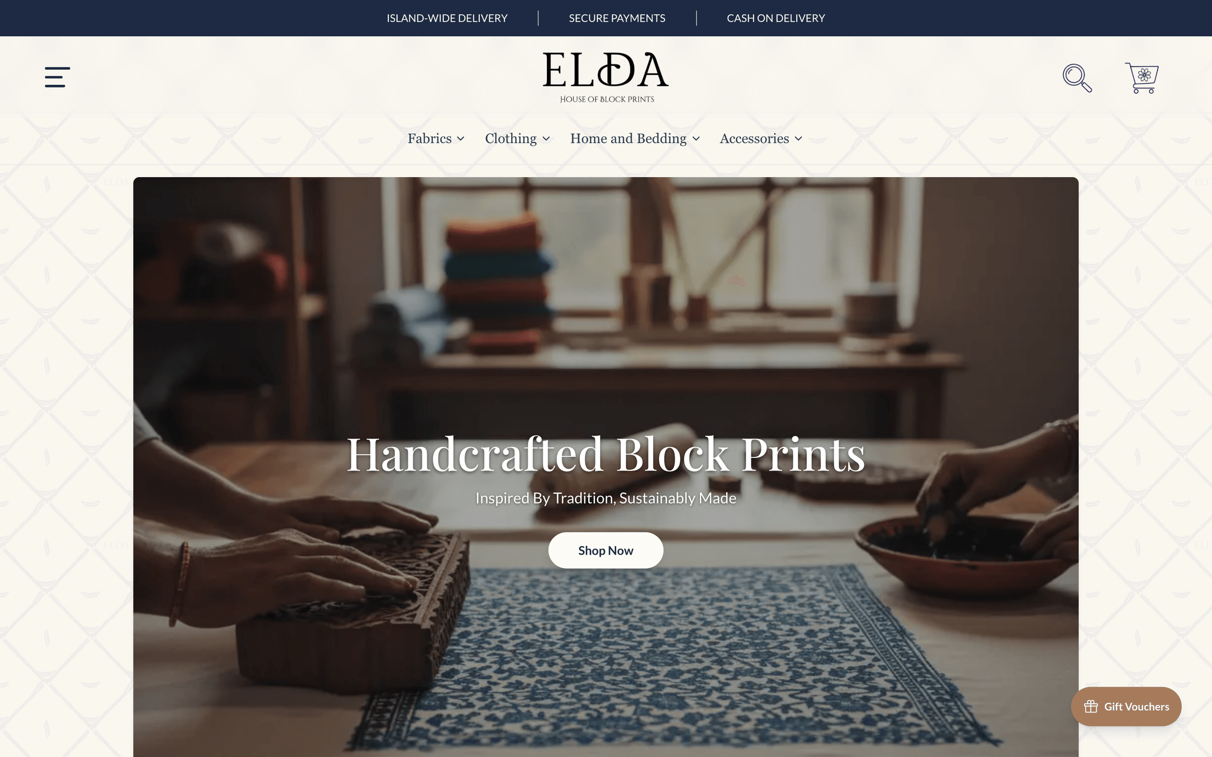 Screenshot of the ELDA digital experience