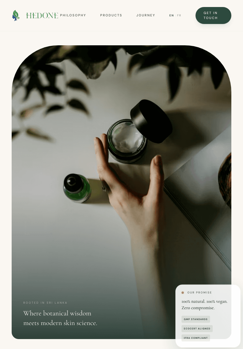Hedone, tablet view